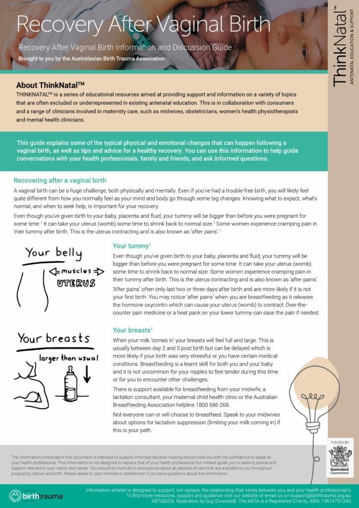 thinknatal 2 ABTA birth trauma - recovery afterbirth trauma - thinknatal - guide